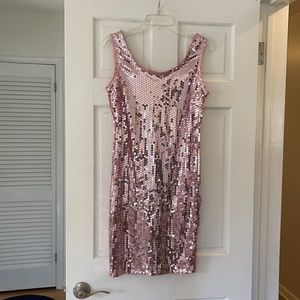 Vintage pink sequin costume dress
